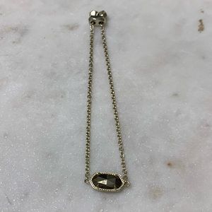 Kendra Scott Elaina Adjustable Bracelet with Smoky Colored Stone